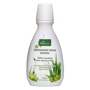 Limpiador Bucal Natural (Aloe Vera, Granada, Menta Grande) sin Alcohol y Flúor 250ml - LiveAloe