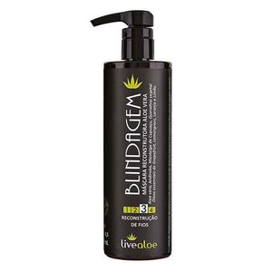 Máscara Reconstrutora Blindagem (Aloe Vera, Andiroba, Manteiga de Cupuaçu, Queratina Vegetal) 480ml - LiveAloe