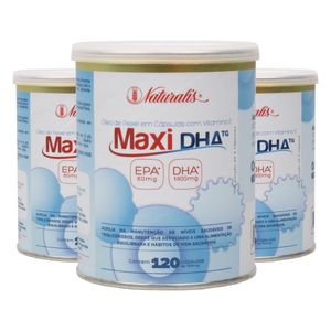 Kit 3x Maxi DHA 700 (1000mg) 120 Cápsulas - Natural