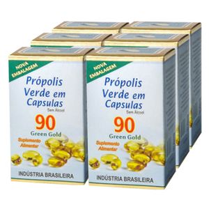 Kit 6x Propóleo Oro Verde (300mg) 90 Cápsulas - Apis Brasil