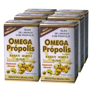 Kit 6x Omega Propóleo (250mg) 100 Cápsulas - Apis Brasil