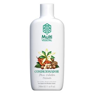 Condicionador Para Cabelos Escuros (Cacau, Nogueira Abacate e Macadâmia) 240ml - Multi Vegetal