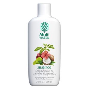 Shampoo Reconstrução de Cabelos Danificados (Coco, Centella, Feno Grego) 240ml - Multi Vegetal