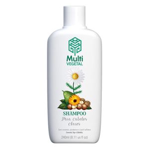Shampoo Para Cabelos Claros (Camomila, Trigo e Calêndula) 240ml - Multi Vegetal