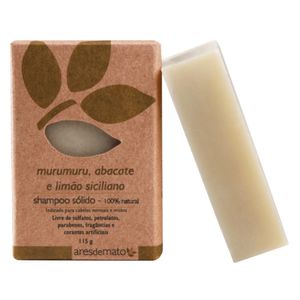 Shampoo em Barra Para Cabelos Normais e Mistos (Murumuru, Abacate e Limão Siciliano) 115g - Ares de Mato
