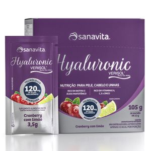 Hyaluronic Verisol SABOR ARÁNDANO CON LIMÓN (30 Sobres 3,5g) 105g - Sanavita (Caducado 01/12/2022)