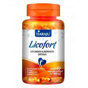 LICOFORT (ÓLEO DE SEMENTE DE ABÓBORA + LICOPENO) 60 CÁPSULAS - Tiarajú