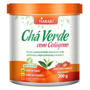 CHÁ VERDE COM COLÁGENO SABOR FRUTAS VERMELHAS 200G  - Tiarajú