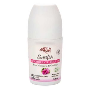 DESODORANTE ROLL ON SENSITIVE (ROSQUETTE Y GERANIO) 50G - ARTE DOS AROMAS