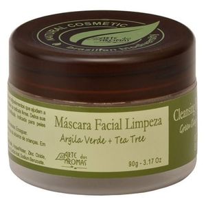 MÁSCARA FACIAL LIMPEZA (ARGILA VERDE) 90G - ARTE DOS AROMAS