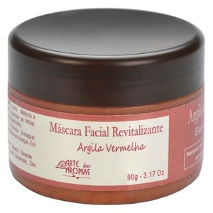 MÁSCARA FACIAL REVITALIZANTE (ARGILA VERMELHA) 90G - ARTE DOS AROMAS