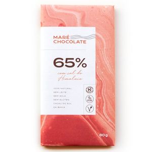 Barra de Chocolate 65% Cacau com Sal do Himalaia 80g - Maré Chocolate