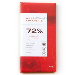 Barra de Chocolate 72% Cacau Adoçado com Maçã 80g - Maré Chocolate