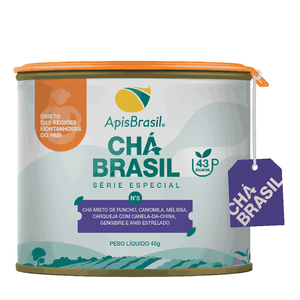 Chá Blend Núm 5 - Mulher Sem Cólica (Chá Misto de Funcho, Camomila, Melissa, Carqueja) 45g - Apis Brasil