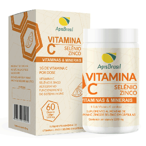 Vitamina C com Selênio e Zinco (1650mg) 60 Cápsulas - Apis Brasil