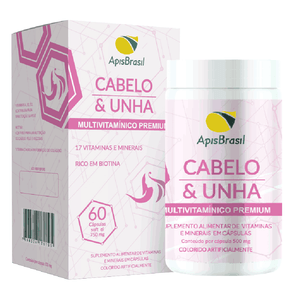 Cabello y Uñas (Multivitamínico Premium) 60 Cápsulas - Apis Brasil