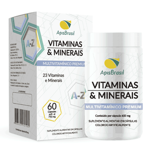 Vitaminas y Minerales (AZ Premium Multivitamin) 60 Cápsulas - Apis Brasil - Apis Brasil