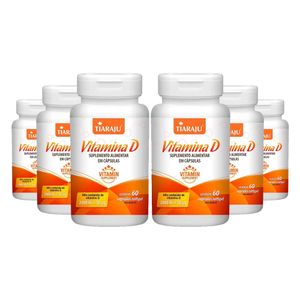 KIT 6X Vitamina D (2.000UI) 60 Cápsulas - Tiarajú
