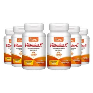 Kit 6X Vitamina E (400UI) 60 Cápsulas - Tiarajú