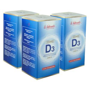 Kit 3x Vitamina D3 (2000 UI) 120 Comprimidos - Naturalis
