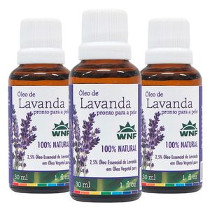 Kit 3x Óleo Essencial 2,5% Lavanda pronto para pele 30ml - Wnf