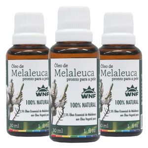 Kit 3x Óleo Essencial 2,5% Melaleuca (Tea Tree) pronto para pele 30ml - Wnf