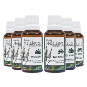 Kit 6x Óleo Essencial 2,5% Melaleuca (Tea Tree) pronto para pele 30ml - Wnf