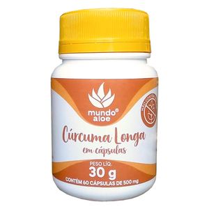 Cúrcuma Longa (500mg) 60 Cápsulas - Mundo Aloe