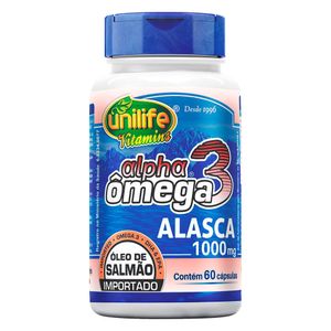 Ômega 3 Alpha - Óleo de Salmão Importado (1000mg) 60 Cápsulas - Unilife