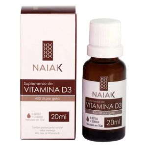 Vitamina D3 em Gotas (400UI) 20Ml - Naiak