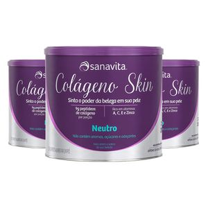 KIT 3X Colágeno Skin NEUTRO 200g - Sanavita