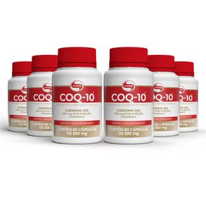 Kit 6x Coenzima Q10 (Ubiquinona 100mg) 60 Cápsulas - Vitafor