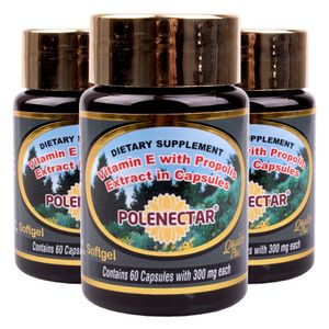 KIT 3X Extracto de Propóleo con Vitamina E (300mg) 60 Cápsulas Blandas - Polenectar