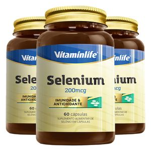 KIT 3X Selenio (200 mcg) 60 Cápsulas - Vitaminlife