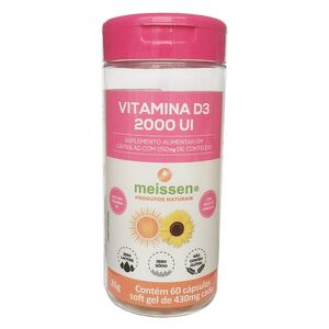 Vitamina D3 (2000 ui) 60 Cápsulas Gelatinosas - Meissen