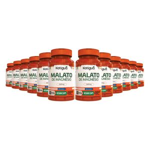Caixa 12x Magnésio Dimalato Puro (260mg) 60 Cápsulas Veganas - Katiguá
