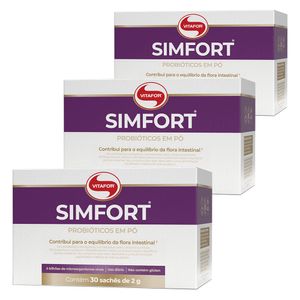 Kit 3x Simfort Probióticos (30 Sachês de 2g) - Vitafor