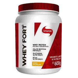 Whey Fort (Whey Protein Isolado e Concentrado) Baunilha 600g - Vitafor