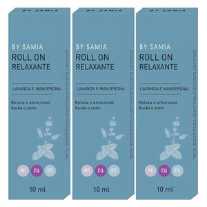 Kit 3x Roll On Relaxante Lavanda e Manjerona (Relaxa o Emocional e Ajuda o Sono) 10ml - By Samia