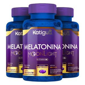 Kit 3x Melatonina Moonlight (210mcg) 120 Cápsulas - Katiguá