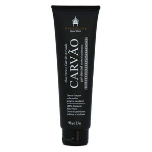 Gel Dental de Carvão Ativado e Aloe Vera 90g - Aho Aloe