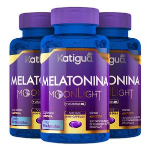 Kit 3x Melatonina Moonlight (210mcg) 60 Cápsulas - Katiguá