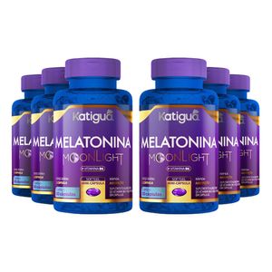 Kit 6x Melatonina Moonlight (210mcg) 60 Cápsulas - Katiguá