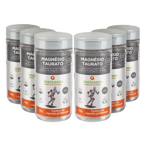 Kit 6x Taurato De Magnesio (94mg) 60 Cápsulas - Meissen