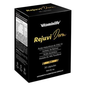 Rejuvi Derm (Ácido Hialurônico, Coenzima Q10, Vitamina A, C e E) 30 Cápsulas - Vitaminlife