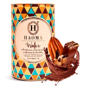 Wafer de Chocolate 56% Cacau (Sem Açúcar e Lactose) 150g - Haoma