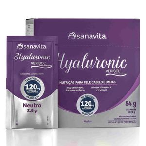 Hyaluronic Verisol Neutro (30 Sachês 2,8g) 84g - Sanavita (Venc. 30/10/2022)