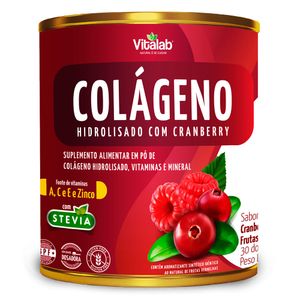 Colágeno Hidrolisado Sabor Cranberry e Frutas Vermelhas 300g - Vitalab
