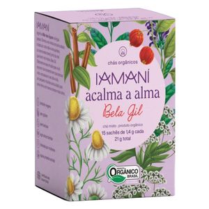 Chá Acalma a Alma Bela Gil - Orgânico (Erva-doce, Camomila, Canela, Sálvia e Pitanga) 15 Sachês de 1,4g - Iamani