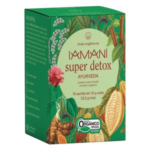 Chá Super Detox Ayurveda - Orgânico (Cúrcuma, Canela, Erva-doce, Cacau e Pimenta do Reino) 15 Sachês de 1,5g - Iamani